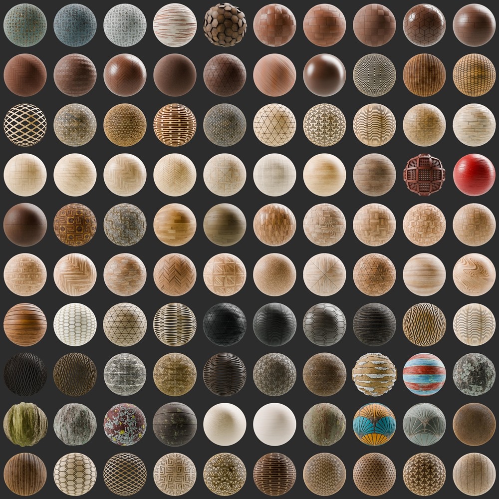 1600+ SBSAR 木材木地板材质预设 Substances Wood Materials