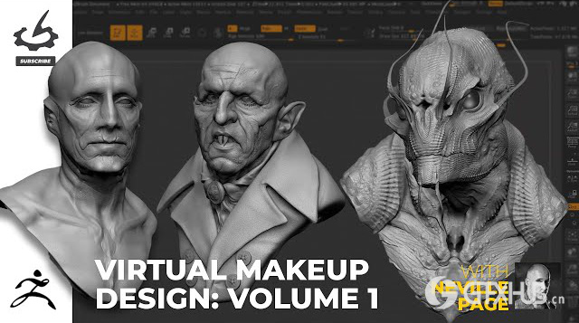 ZBrush 虚拟化妆角色设计教程 Virtual Makeup Design Volume 1