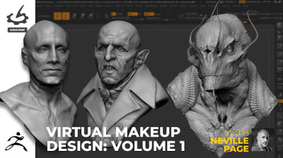 【中文字幕】ZBrush 虚拟化妆角色设计教程 Virtual Makeup Design Volume 1