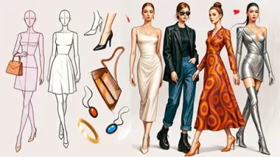 数字时尚插画服装设计课程：从草图到T台