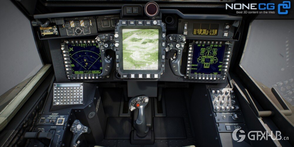 Ah-64D 阿帕奇长弓直升机带驾驶舱 3D 模型