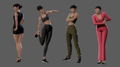 Maya 角色绑定3D模型 Mazu – character rig for maya