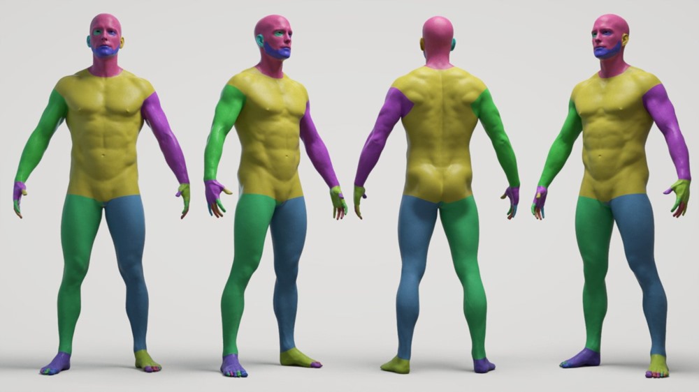 终极纹理男性和女性3d基础网格模型捆绑包