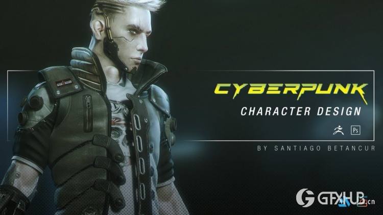 ZBrush 赛博朋克角色设计教程 Cyberpunk Character Design