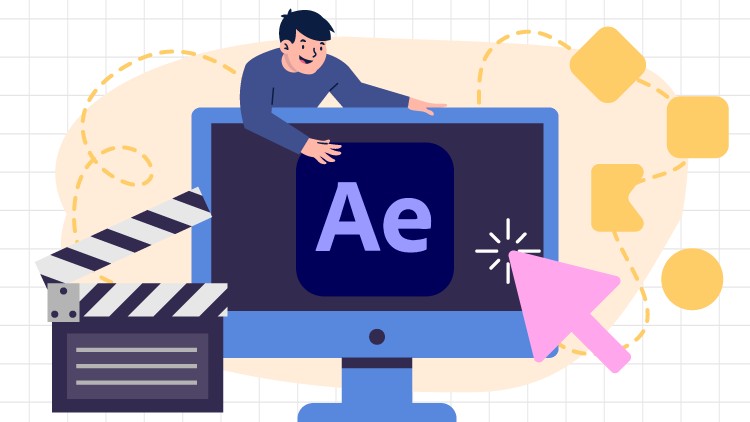 AE 2D 动态图形初学者 – 中级 AE 2D motion graphics for Beginner Intermediate