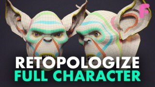【中文字幕】Maya + ZBrush 重新拓扑完整人物角色教程