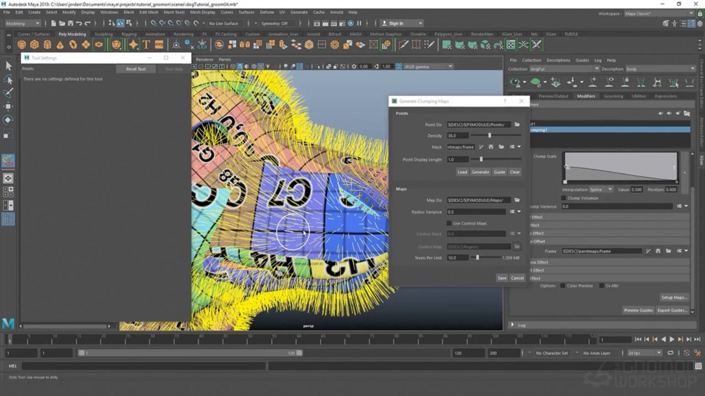 【中文字幕】Maya、XGen 狗真实毛发制作全流程教程