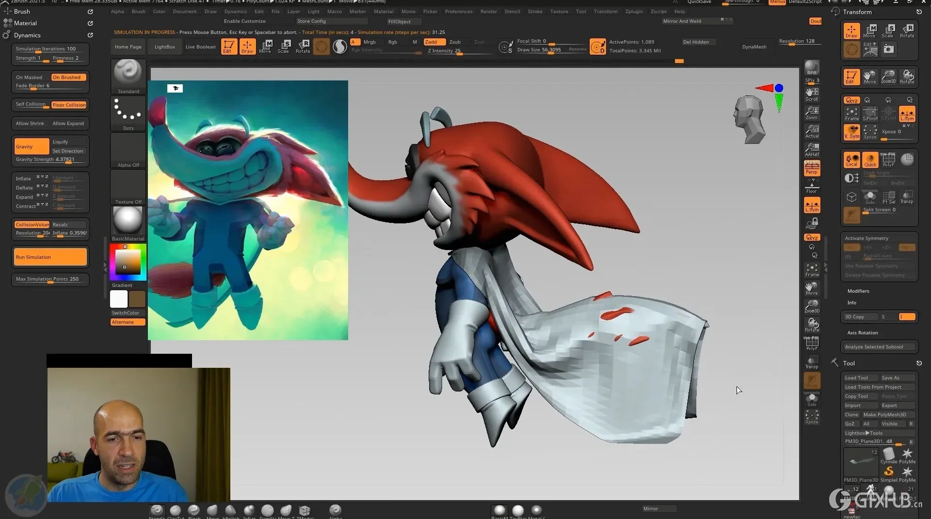 【中文字幕】Zbrush-Blender-Substance Painter 适合绝对初学者的完整 3D 游戏角色教程
