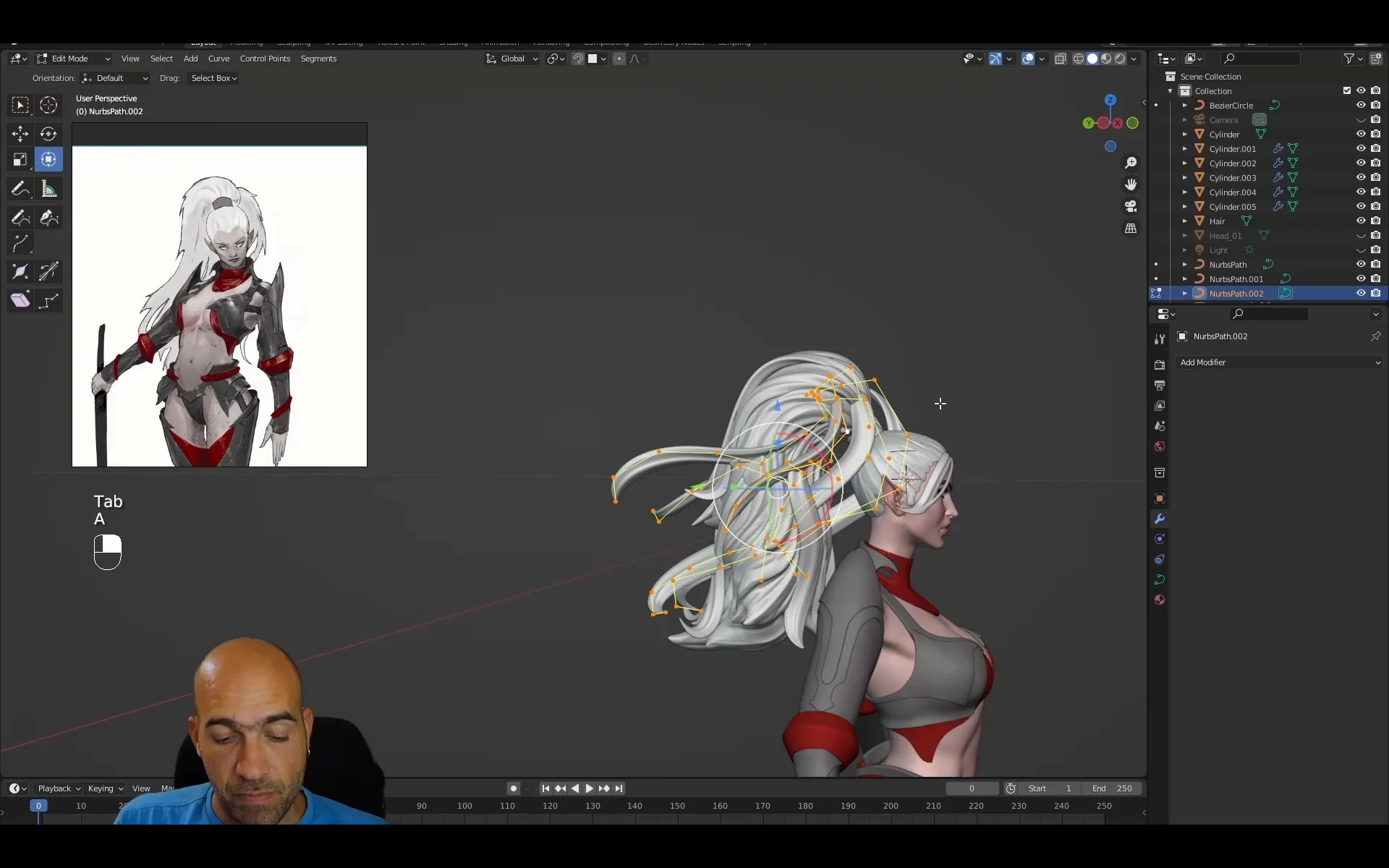 【中文字幕】Blender 风格化头发女性装甲 3D 角色制作教程