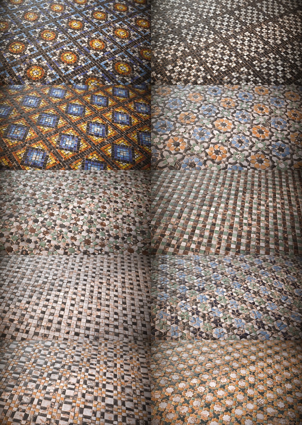 50 种瓷砖 SBSR 材质+贴图 - 数千种变化 50 Tile Materials - Thousands of Variations PNG