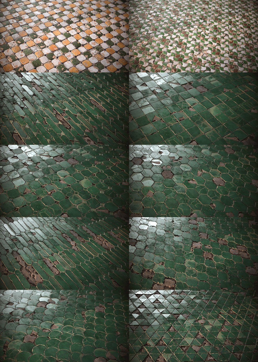 50 种瓷砖 SBSR 材质+贴图 - 数千种变化 50 Tile Materials - Thousands of Variations PNG