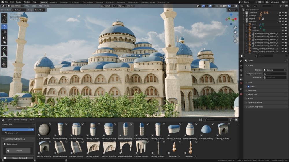 中世纪奇幻建筑 3D 模型 Fantasy Buildings Pack