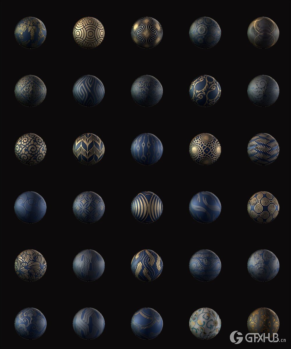 30 款可平铺蕾丝面料贴图材质 皇家图案 - VOL 02