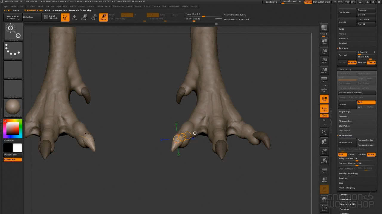 ZBrush 雕刻高度详细的龙全流程教程 Sculpting a dragon with zbrush