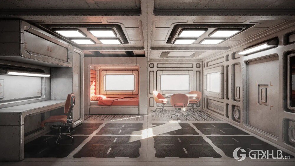 未来派公寓3D 模型套件捆绑包 CGAxis - Futuristic Apartment