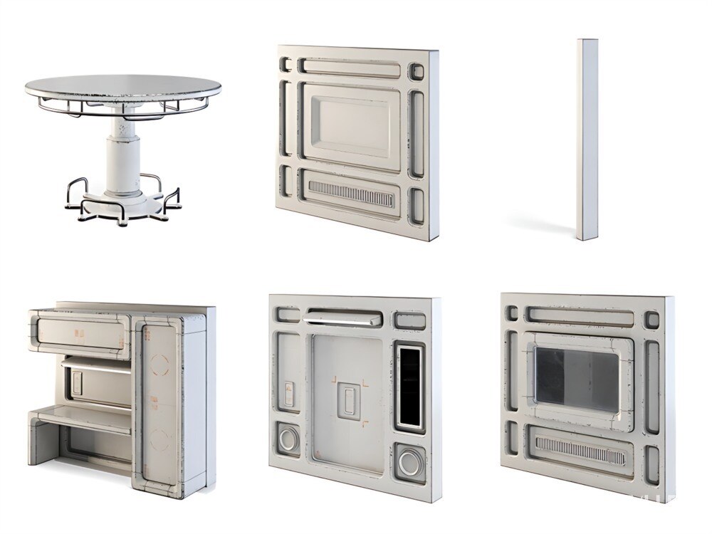 未来派公寓3D 模型套件捆绑包 CGAxis - Futuristic Apartment