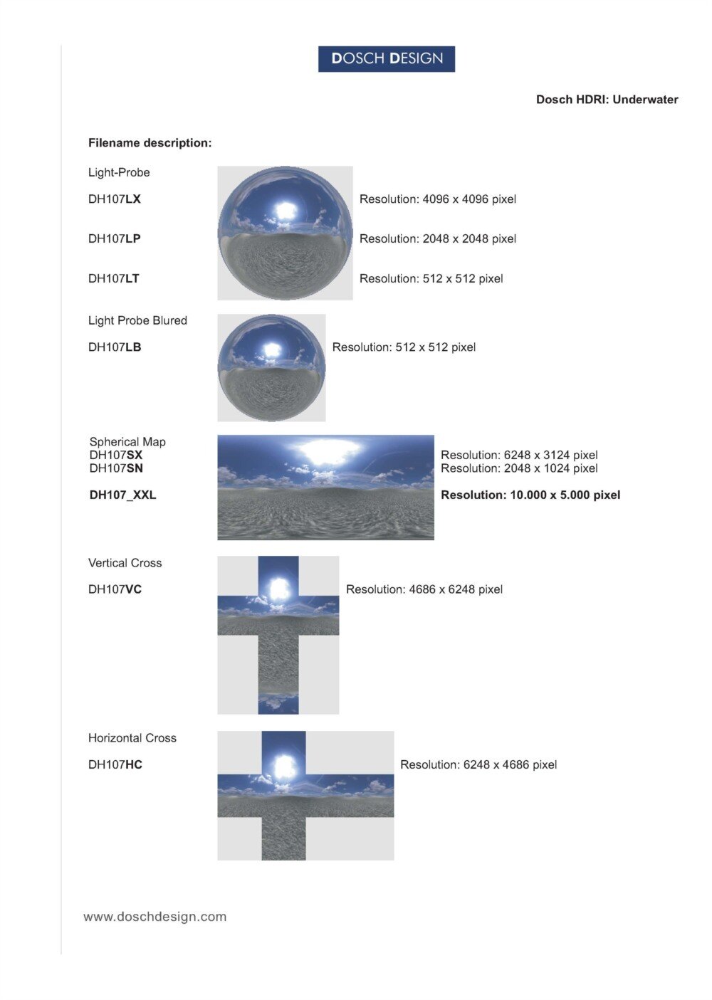 20组海底世界水下场景 HDR 贴图 Dosch HDRI - Underwater