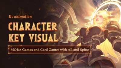 【中文】MOBA 游戏和带有 AE 和 Spine 的纸牌游戏的角色主视觉