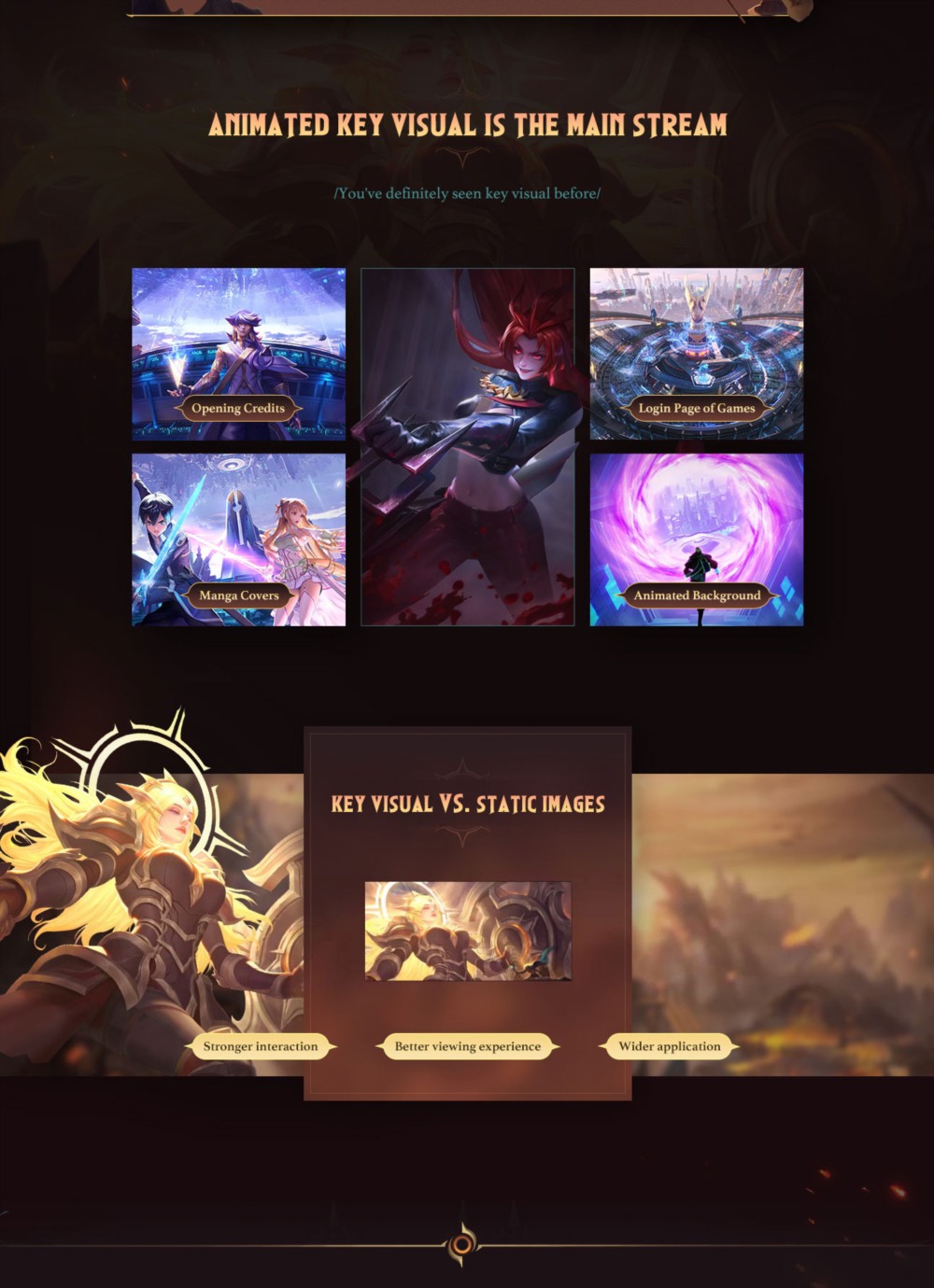 【中文】MOBA 游戏和带有 AE 和 Spine 的纸牌游戏的角色主视觉