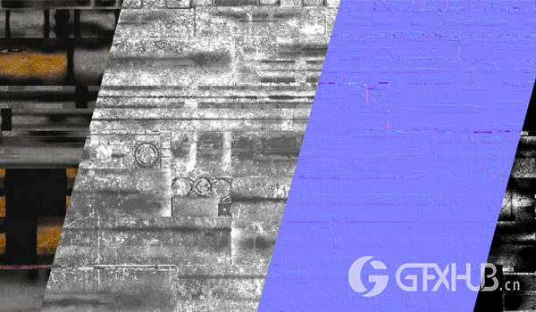 工业废墟工厂腐朽组件工业套件资产 Blend 模型