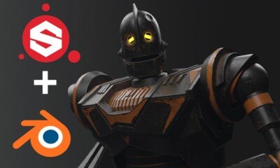 Blender 钢铁巨人建模、展开、绑定、纹理和渲染全流程教程