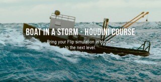 【中文字幕】Houdini 流体模拟课程暴风雨中的船 CGCircuit – The Boat in a Storm