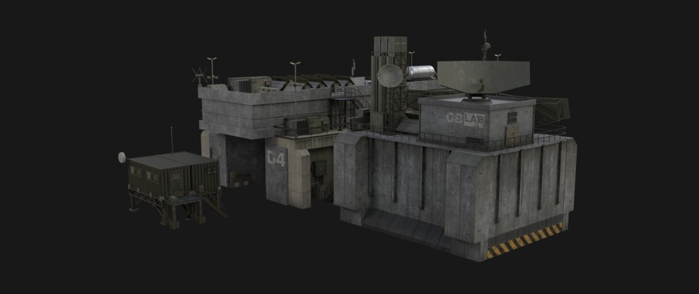 Blender 军事基地战争物资3D模型资产预设 GT Grid Armada Military Base