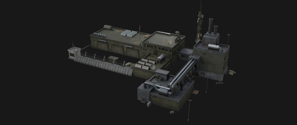 Blender 军事基地战争物资3D模型资产预设 GT Grid Armada Military Base