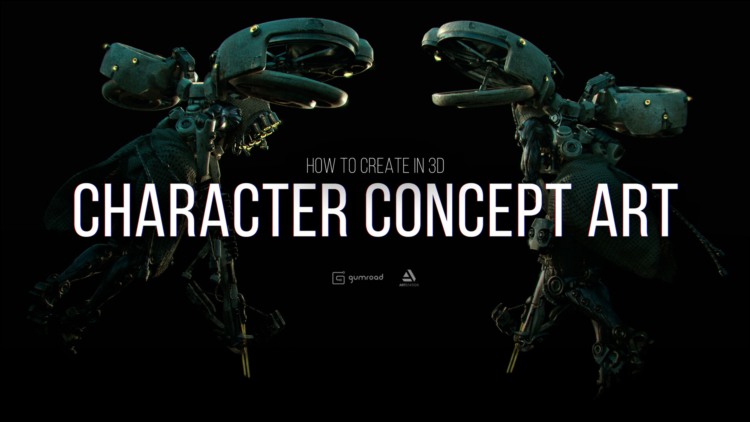 Blender+PS 创作 3D 角色概念艺术教程 How to Create in 3D Character Concept Art