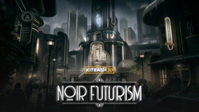 Blender 黑色未来主义高层建筑3D模型 KitBash3D – Noir Futurism