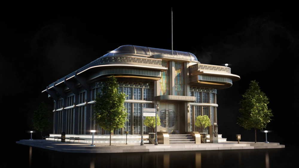 Blender 黑色未来主义高层建筑3D模型 KitBash3D - Noir Futurism