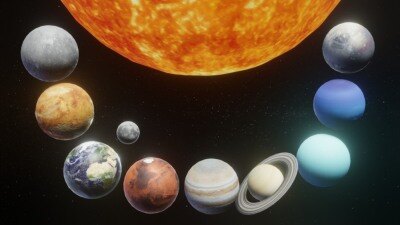 逼真的太阳系星球 3D 模型 Photorealistic Solar System 3D Model