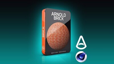适用于 C4D 的 Arnold 砖墙材质预设 Arnold Brick Materials Pack for Cinema 4D