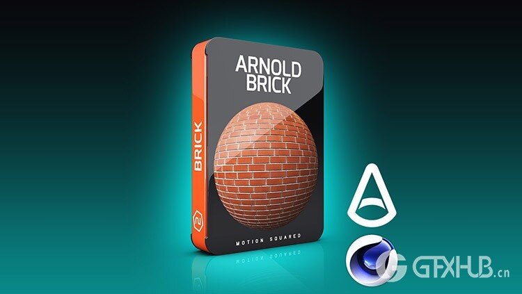 适用于 Cinema 4D 的 Arnold 砖墙材质预设