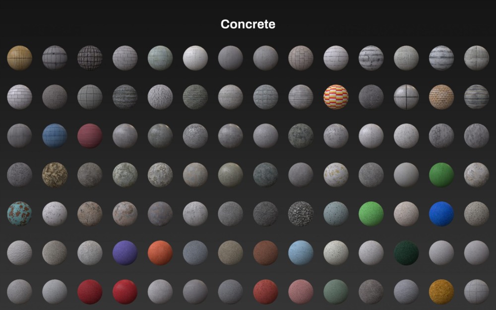 适用于 C4D 的 Arnold 混凝土材质预设 Arnold Concrete Materials Pack for Cinema 4D