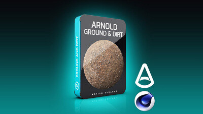 适用于 C4D 的 Arnold 地面和泥土材质预设 Arnold Ground and Dirt Materials Pack for C4D