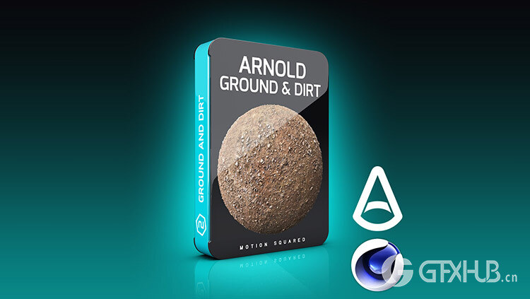 适用于 C4D 的 Arnold 地面和泥土材质预设 Arnold Ground and Dirt Materials Pack for C4D