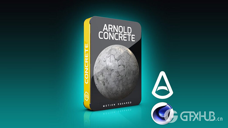 适用于 C4D 的 Arnold 混凝土材质预设 Arnold Concrete Materials Pack for Cinema 4D