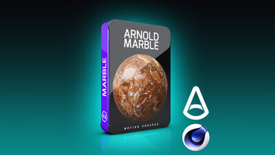适用于 C4D 的 Arnold 大理石材质预设 Arnold Marble Materials Pack for Cinema 4D