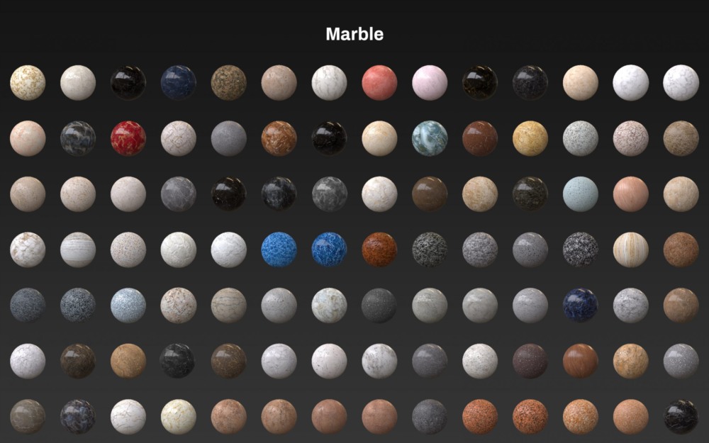 适用于 C4D 的 Arnold 大理石材质预设 Arnold Marble Materials Pack for Cinema 4D