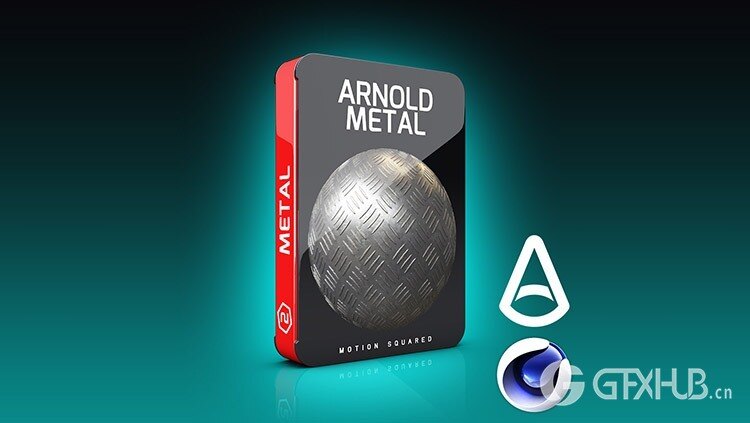 适用于 C4D 的 Arnold 金属材质预设 Arnold Metal Materials Pack for C4D