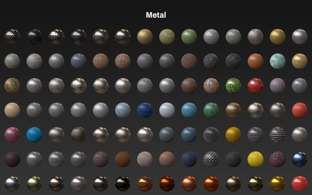 适用于 C4D 的 Arnold 金属材质预设 Arnold Metal Materials Pack for C4D