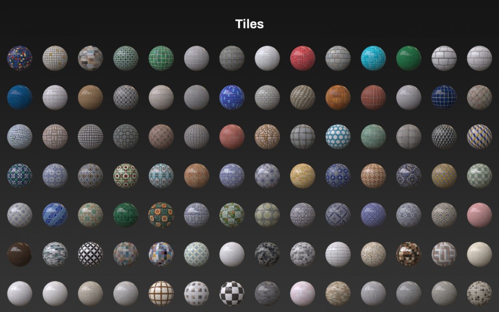 适用于 C4D 的 Arnold 瓷砖材质预设 Arnold Tile Materials Pack for Cinema 4D