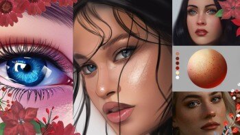 数字插画：写实女性肖像大师班 Digital Illustration Realistic Female Portraits Masterclass