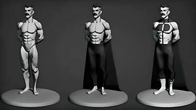 Blender 男性解剖学 3D 雕刻教程 Learning Male Anatomy with OmniMan