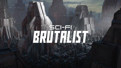 科幻野兽派建筑和10艘宇宙飞船 Artstation – Sci-Fi Brutalist