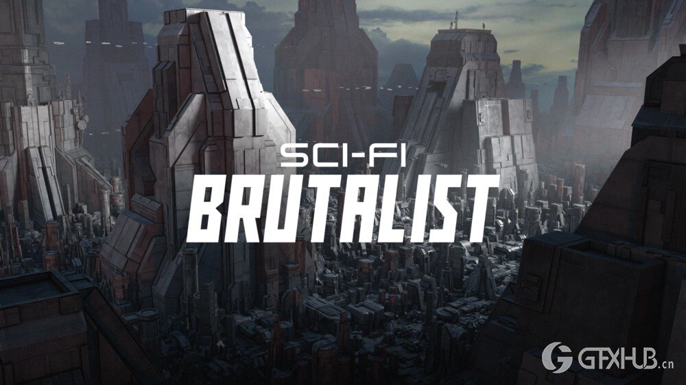 科幻野兽派建筑和10艘宇宙飞船 Artstation - Sci-Fi Brutalist