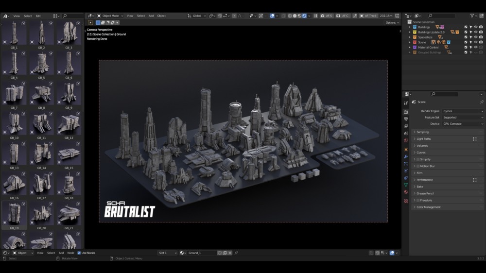 科幻野兽派建筑和10艘宇宙飞船 Artstation - Sci-Fi Brutalist