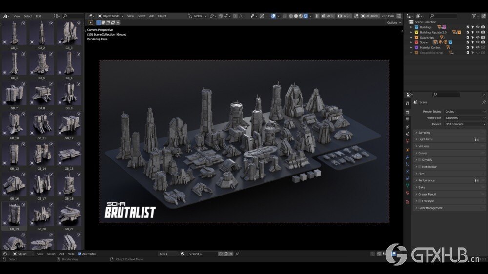 科幻野兽派建筑和10艘宇宙飞船 Artstation - Sci-Fi Brutalist