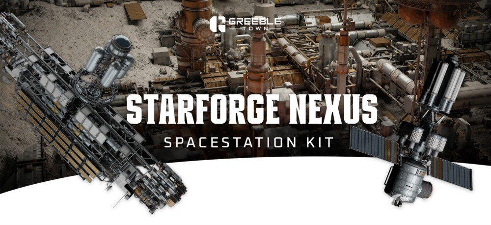 Blender 太空外星科幻空间站基地3D模型